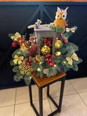Композиция «Christmas Owl» купить с доставкой в Мытищах