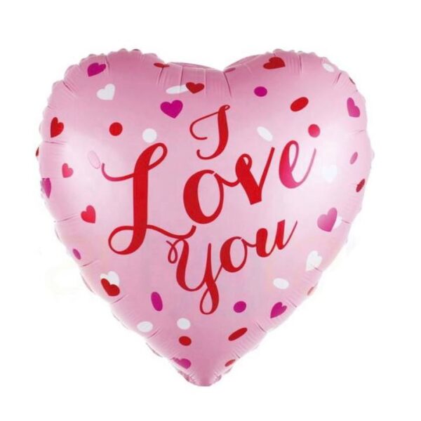 Шар Сердце (я люблю тебя : сердечки розовый) купить с доставкой в Мытищах